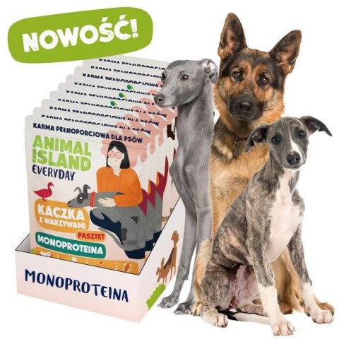ANIMAL ISLAND Monoproteina cielęcina/kaczka/indyk karma dla psa 9×300g
