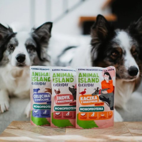 ANIMAL ISLAND Monoproteina cielęcina/kaczka/indyk karma dla psa 9×300g