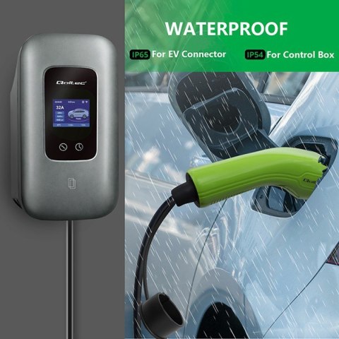 Stacja ładowania do samochodu elektrycznego i hybryd | 3fazy | 22kW | 32A | Wi-Fi | LCD | RFID | TUYA | 5m