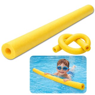 Makaron Piankowy Do Nauki Pływania Ćwiczeń Pianka Treningowa Żółty 150 cm LEAN TOYS