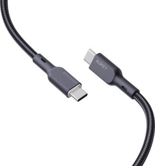 CB-KCC102 kabel USB-C - USB-C 1.8m 100W PD 5A 20V kevlar + nylonowy oplot AUKEY