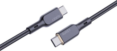 CB-KCC102 kabel USB-C - USB-C 1.8m 100W PD 5A 20V kevlar + nylonowy oplot AUKEY