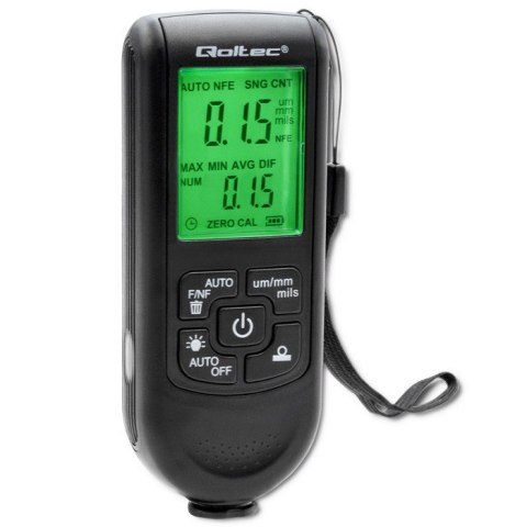 Miernik grubości lakieru z wyświetlaczem LCD | 0~2000um Qoltec