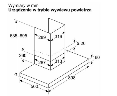 Okap DWB93BC30 Serie 2 90 Metal look