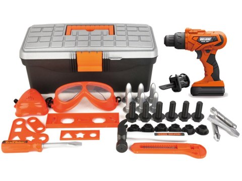 Zestaw Majsterkowicza Skrzynka Narzędzia Wiertarka Na Baterie LEAN Toys