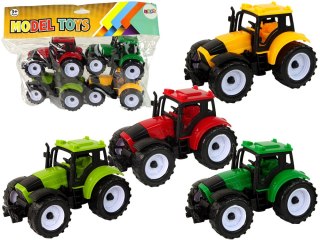 Zestaw Traktorów Rolniczych Farma 4 Sztuki Kolorowe LEAN Toys