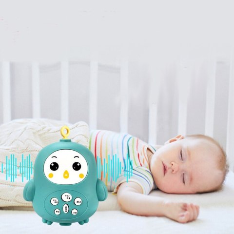 Karuzela Do Łóżeczka Sterowana Pilotem Kołysanki Dźwięki Niebieska LEAN Toys