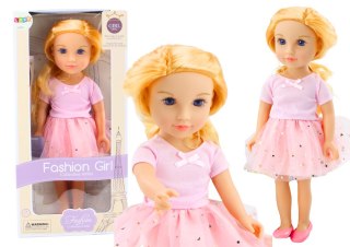 Lalka W Sukience Z Tiulem Różowa Blond Włosy LEAN Toys