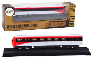 Model Kolekcjonerski Pociąg Czerwono-Biały 1:48 Metalowy LEAN Toys