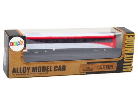 Model Kolekcjonerski Pociąg Czerwono-Biały 1:48 Metalowy LEAN Toys
