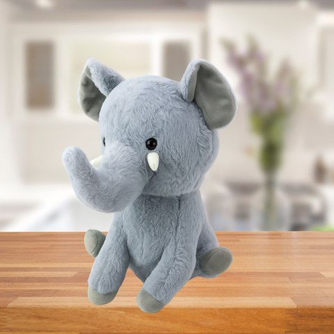 Pluszowa Maskotka Przytulanka Duży Słoń Szary 36cm LEAN Toys