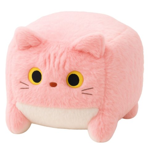 Pluszowa Maskotka Przytulanka Kot Kostka Różowy 18cm LEAN Toys