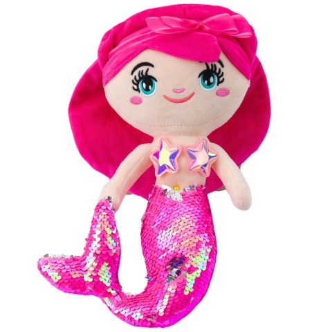 Pluszowa Syrenka Przytulanka Ogon W Cekiny Różowa 30cm LEAN Toys