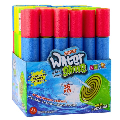 Broń Piankowa Na Wodę Pompka Tuba Wodna Kolorowa 30cm Mix LEAN Toys