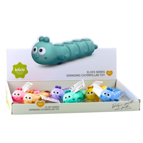 Jeżdżąca Gąsienica Dżdżownica Nakręcana Zabawka Kolory LEAN TOYS