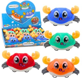 Krab Interaktywny Z Napędem Naciągiem Jeżdżący Kolorowe LEAN Toys