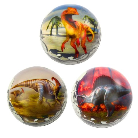 Piłka Do Odbijania Ugniatania Piankowa Piłeczka Dinozaury 10cm LEAN TOYS