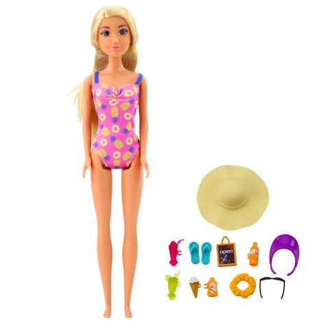 Zestaw Lalka Anlily Na Plaży Basen Palma Stoisko z Napojami Akcesoria LEAN Toys
