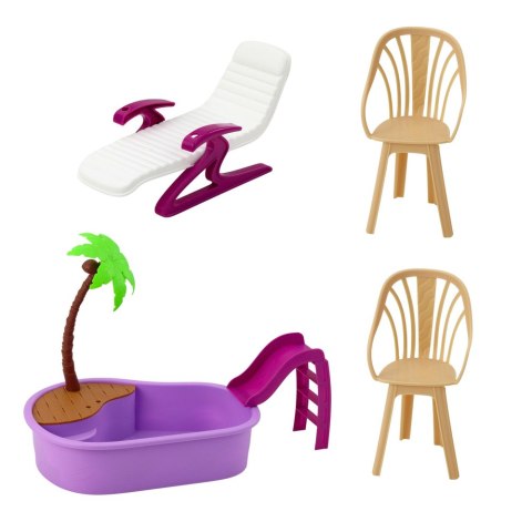 Zestaw Lalka Anlily Na Plaży Basen Palma Stoisko z Napojami Akcesoria LEAN Toys