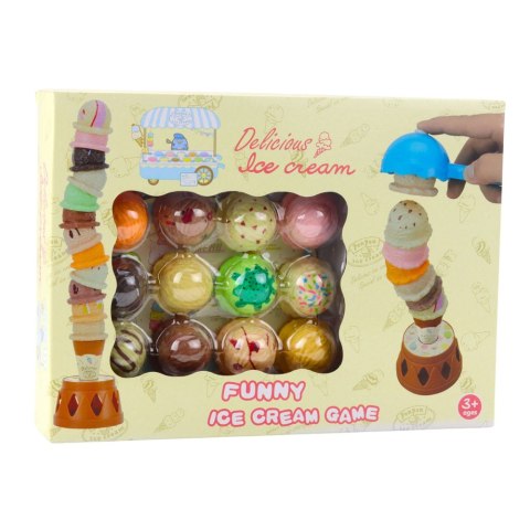 Gra Zręcznościowa Wieża Lodów Gałki Kolorowe 17 el. LEAN Toys
