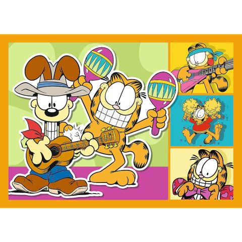 Puzzle - 4w1 (35, 48, 54, 70) - Garfield Kocha lazanię - Trefl 34673 Trefl Puzzle
