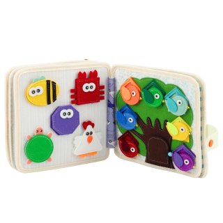 Książeczka Edukacyjna Sensoryczna Filcowa 3D Dżungla Lew LEAN Toys