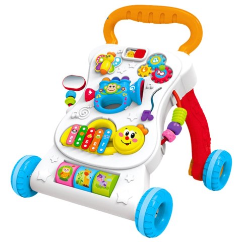 Pchacz Chodzik Edukacyjny Interaktywny Muzyczny Panel 3W1 Dźwięki LEAN Toys