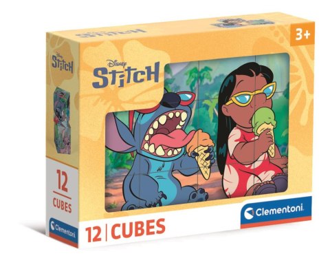 Puzzle 12 Klocków Sześcianów DISNEY STITCH Clementoni 41347 Clementoni