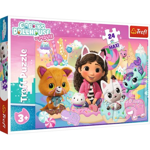 Puzzle - 24 Maxi - Koci Świat Gabby - Koci Domek Gabi - Trefl 14381 Trefl Puzzle