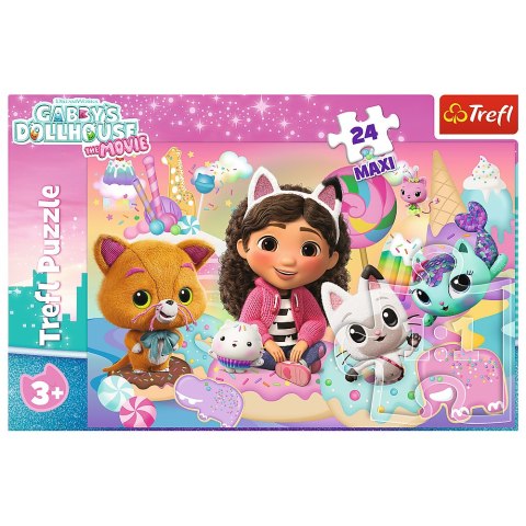 Puzzle - 24 Maxi - Koci Świat Gabby - Koci Domek Gabi - Trefl 14381 Trefl Puzzle