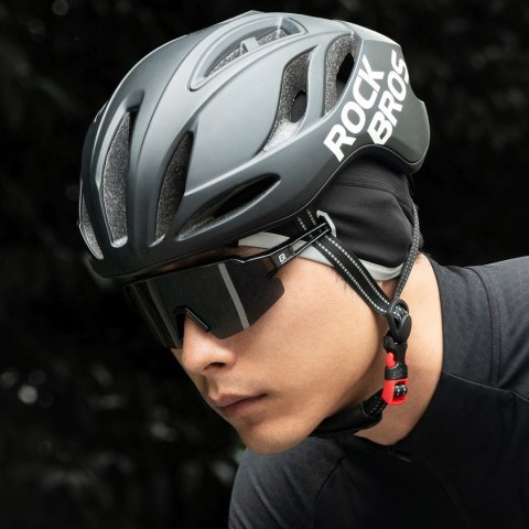 Czapka rowerowa zimowa wiatroodporna rozmiar 54-61 cm - czarna ROCKBROS
