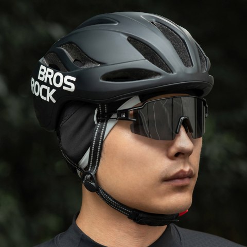 Czapka rowerowa zimowa wiatroodporna rozmiar 54-61 cm - czarna ROCKBROS