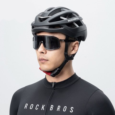 Kask ochronny rowerowy HC-58BK-M 55-58 cm - czarno-szary ROCKBROS