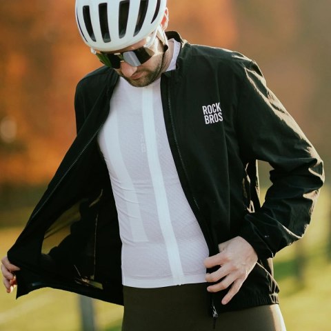 Koszulka rowerowa Diamond z długim rękawem rozmiar S - biała ROCKBROS