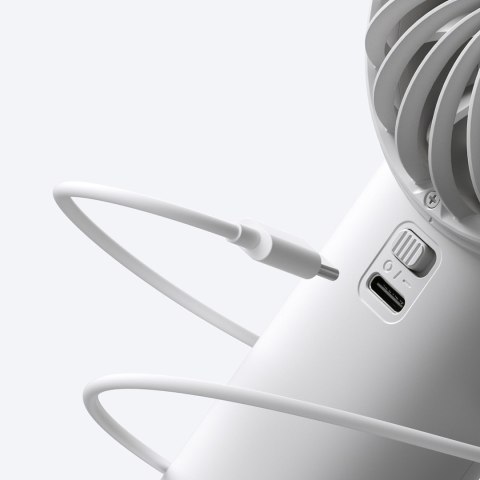 Mini wentylator wiatrak ręczny 3600mAh USB-C - szary Jisulife
