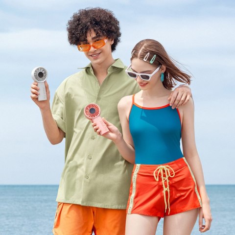Mini wentylator wiatrak ręczny 3600mAh USB-C - szary Jisulife