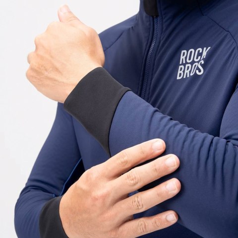 Kurtka rowerowa zimowa polarowa dwuwarstwowa rozmiar L - niebieska ROCKBROS