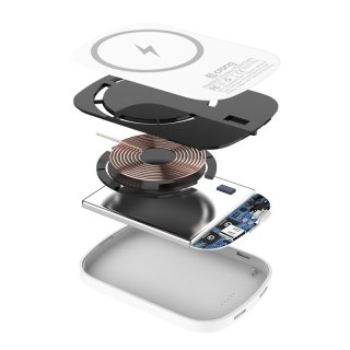 Bezprzewodowy power bank ultra slim MagSpot z MagSafe 5000mAh, USB-C 20W PD CRONG