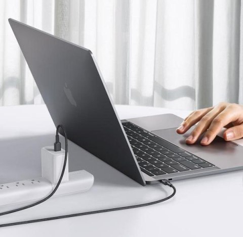 CB-CD45 kabel USB-C - USB-C 0,9m 60W PD 3A 20V nylonowy oplot czarny AUKEY
