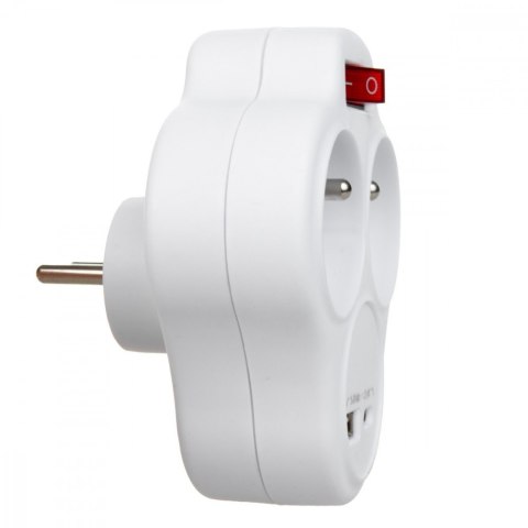 Gniazdko prądowe x2 USB MCE336 typ E Maclean