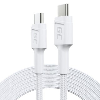 Kabel PowerStream USB-C do USB-C 2m, PD 60W, QC 3.0, biały Green Cell