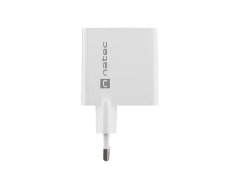 Ładowarka sieciowa RIBERA GAN 1X USB-A + 1X USB-C 65W Biała Natec