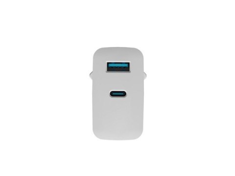 Ładowarka sieciowa RIBERA GAN 1X USB-A + 1X USB-C 65W Biała Natec