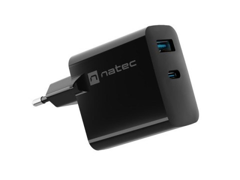Ładowarka sieciowa Ribera GAN 1X USB-A + 1X USB-C 65W Czarna Natec