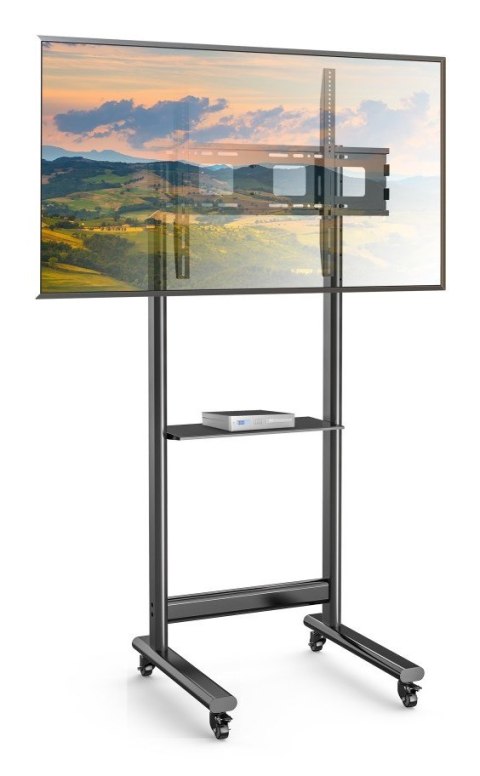TECHLY STOJAK MOBILNY TV 50-90" DO 70KG REGULOWANY PÓŁKA AV
