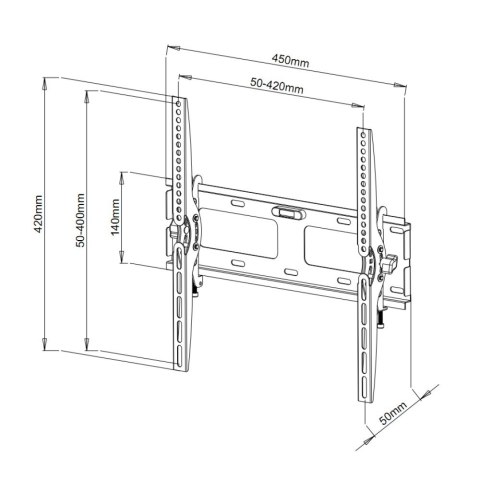 TECHLY UCHWYT ŚCIENNY TV LED/LCD 23-55" 50KG SLIM