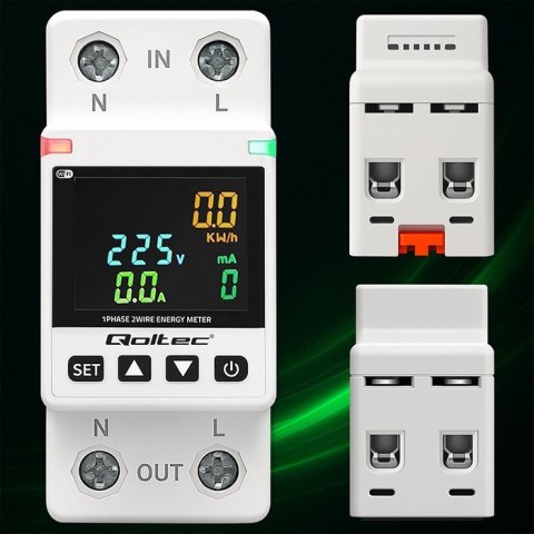 Jednofazowy elektroniczny licznik | miernik zużycia energii | DIN35 | zdalne sterowanie | historia pomiaru | WiFi | TUYA | Smart