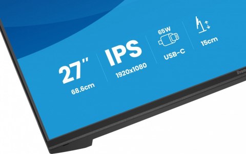 Monitor 27 cali XB2797HSN-B1 IPS,FHD,HAS150 ,350cd,1ms HDMI, DP,USB-C DOCK 65W, 4xUSB HUB, RJ45