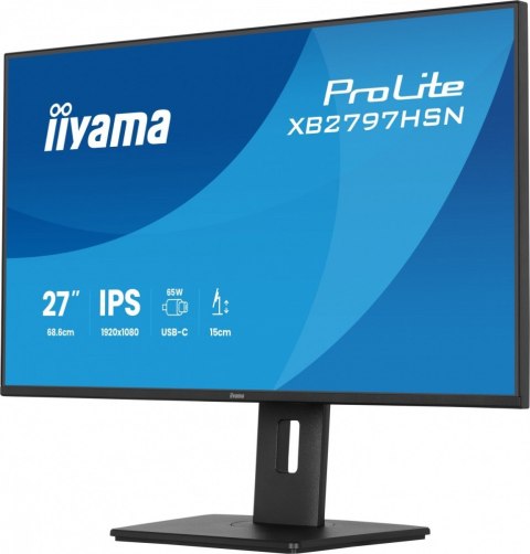 Monitor 27 cali XB2797HSN-B1 IPS,FHD,HAS150 ,350cd,1ms HDMI, DP,USB-C DOCK 65W, 4xUSB HUB, RJ45