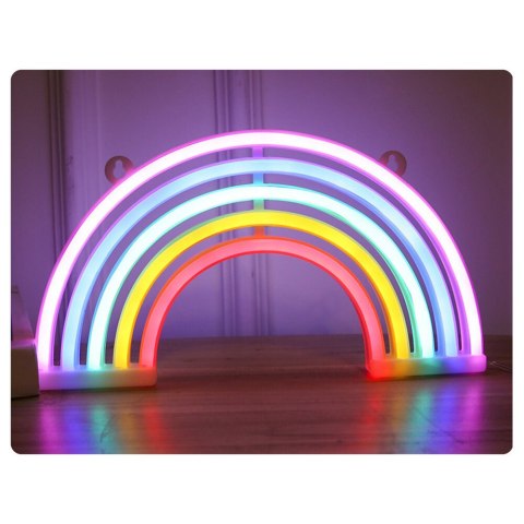 Lampka Dekoracyjna Nocna Neonowa Tęcza LED Na Baterie LEAN